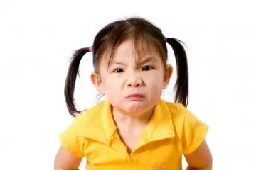 Stock image of angry child